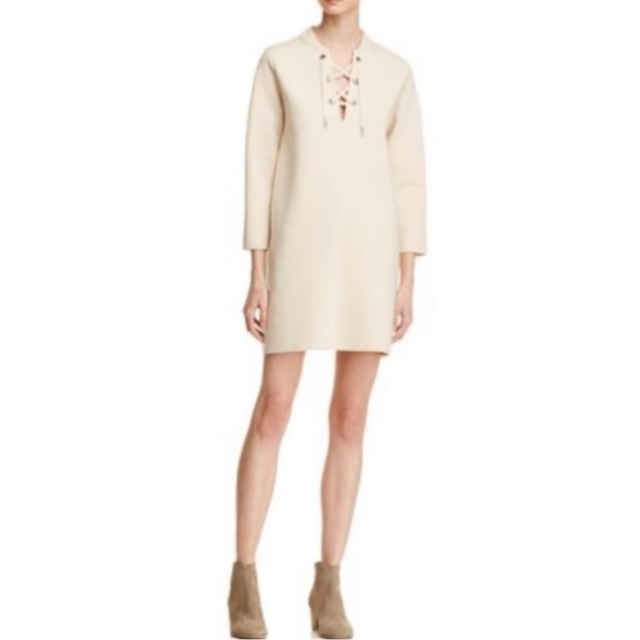 NWT Theory Patrinelle Lace-up Sweater Dress Black - Picture 13 of 16